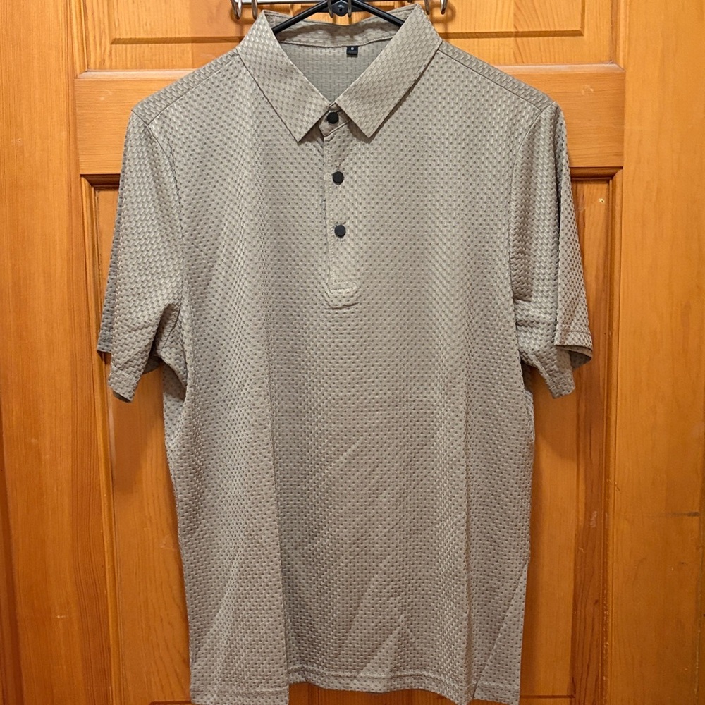 Men's Tan‎ Polo Shirt Lightweight Size S